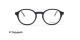 عینک طبی اوسه فریم کائوچویی گرد و مشکی - عکس از زاویه روبرو