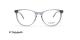عینک طبی زنانه اوسه فریم کائوچویی گربه ای طوسی شیشه ای - عکس از زاویه روبرو