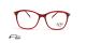 عینک طبی زنانه فلر فریم کائوچویی قرمز گربه ای دسته فلزی طلایی - عکس از زاویه روبرو