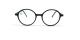 عینک طبی کامپیوتر اُپال فریم کائوچویی گرد رنگ مشکی مات سایز XL - عکس از زاویه روبرو