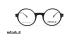 عینک طبی REDELE فریم کائوچویی- تیتانیومی گرد خاص رنگ مشکی و ابرویی شیشه ای رنگ ، دسته های تیتانیومی  - عکس از زاویه روبرو
