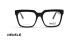 عینک طبی REDELE فریم کائوچویی شبه مربعی رنگ مشکی و ابرویی و قاب ضخیم - عکس از زاویه روبرو