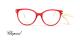 عینک طبی زنانه شوپارد فریم کائوچویی دسته فلزی طلایی حدقه ها گربه ای به رنگ قرمز شیشه ای - عکس از زاویه روبرو