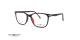 عینک طبی سنترو استایل رویه دار فریم کائوچویی مربعی رنگ مشکی و قرمز و دو رویه آفتابی - عکس از زاویه سه رخ