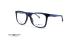 عینک طبی رویه دار سنترواستایل فریم کائوچویی مربعی سورمه ای - عکس از زاویه سه رخ