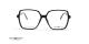 عینک طبی مربعی سنترواستایل فریم کائوچویی و مشکی - عکس از زاویه روبرو