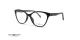 عینک طبی رویه دار زنانه سنترو استایل فریم کائوچویی گربه ای رنگ مشکی - عکس ازر زاویه سه رخ