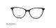 عینک طبی زنانه آناهیکمن فریم گربه ای کائوچویی مشکی با دسته تیتانیومی نقره ای - عکس از زاویه روبرو