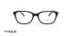 عینک طبی مناسب نوجوانان برند وگ فریم کائوچویی مربعی مشکی با گوشه های دسته قرمز - عکس از زاویه روبرو