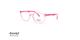 عینک طبی بچگانه دیورسو فریم کائوچویی بیضی صورتی - عکس از زاویه سه رخ