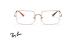 عینک طبی ری بن فریم فلزی مستطیلی مسی رنگ - عکس از زاویه روبرو