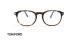 عینک طبی تام فورد فریم کائوچویی بیضی رنگ قهوه ای هاوانا - عکس از زاویه روبرو