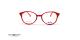 عینک طبی بچگانه سنترواستایل فریم کائوچویی بیضی رنگ قرمز - عکس از زاویه روبرو