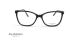 عینک طبی زنانه آناهیکمن فریم کائوچویی گربه ای - مشکی با دسته های طلایی - عکس از زاویه روبرو