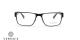 عینک طبی ورساچه فریم فلزی مشکی مستطیلی با دسته های کائوچویی مشکی و لوگو ورساچه - عکس از زاویه روبرو