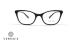 عینک طبی زنانه ورساچه فریم کائوچویی گربه ای رنگ مشکی - عکس از زاویه روبرو