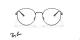 عینک طبی ری بت فریم فلزی گرد رنگ مشکی - عکس از زاویه روبرو