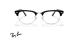 عینک طبی ری بن فریم کلاب مستر کائوچویی فلزی رنگ مشکی - عکس از زاویه روبرو