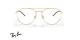 عینک طبی ری بن فریم فلزی شبه خلبانی دوپل طلایی رنگ - عکس از زاویه روبرو