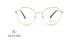 عینک طبی زنانه ولنتینو فریم فلزی چندضلعی و گرد رنگ طلایی - عکس از زاویه روبرو