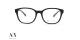 عینک طبی آرمانی اکسچنج فریم کائوچویی مربعی مشکی - عکس از زاویه روبرو