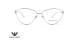 عینک طبی زنانه جورجیو آرمانی فریم فلزی گربه ای نقره ای - عکس از زاویه روبرو