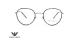 عینک طبی جورجیو آرمانی فریم فلزی گرد رنگ مشکی نقره ای - عکس از زاویه روبرو