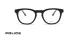 عینک طبی پلیس فریم کائوچویی شبه مربعی مشکی - عکس از زاویه روبرو