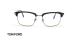 عینک طبی کلاب مستر مشکی نقره ای تام فورد - عکس زاویه روبرو
