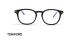 عینک طبی کائوچویی بیضی شکل تام فورد - رنگ مشکی - عکس از زاویه روبرو