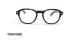 عینک طبی کائوچویی بیضی شکل تام فورد - رنگ قهوه ای هاوانا - عکس از زاویه روبرو