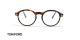 عینک گرد کائوچویی تام فورد مدل TF5606 - دو رنگ قهوه ای هاوانا و مشکی - عکس زاویه روبرو