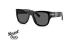 عینک آفتابی پرسول و دولچه گابانا فریم کائوچویی مشکی مربعی، دسته های پهان با لوگوی D&G - عکس از زاویه سه رخ 
