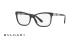 عینک طبی مستطیلی شکل مشکی رنگ بولگاری - زاویه سه رخ