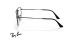 عینک طبی ری بن فریم فلزی زاویه دار چند ضلعی مشکی - عکس از زاویه کنار