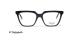 عینک طبی مربعی کائوچویی اوسه - فریم مشکی - عکس از زاویه روبرو