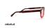 عینک طبی ردل فریم کائوچویی بیضی رنگ قرمز و جگری هاوانا - عکس از زاویه کنار