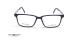 عینک طبی رویه دار سنترواستایل فریم کائوچویی مستطیلی سورمه ای تیره - عکس از زاویه روبرو