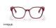 عینک طبی کائوچویی زنانه وگ رنگ شرابی - عکی زاویه روبرو