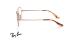 عینک طبی ری بن فریم فلزی مستطیلی مسی رنگ - عکس از زاویه کنار 