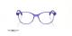 عینک طبی بچگانه سنترواستایل فریم بیضی کائوچویی بنفش رنگ - عکس از زاویه روبرو