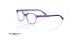 عینک طبی بچگانه سنترواستایل فریم بیضی کائوچویی بنفش رنگ - عکس از زاویه سه رخ