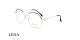 عینک طبی بیضی لنا - LENA LE484 - طلایی مشکی - عکاسی وحدت - زاویه سه رخ 