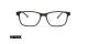 عینک طبی رویه دار آفتابی هاوک فریم کائوچویی مستطیلی سرمه ای با رویه آفتابی و رویه شب - عکس از زاویه روبرو
