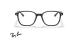 عینک طبی کائوچویی مشکی فریم مربعی و باریک - عکس از زاویه روبرو 
