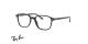 عینک طبی کائوچویی مشکی فریم مربعی و باریک - عکس از زاویه سه رخ