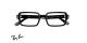 عینک طبی کائوچویی ری بن فریم مستطیلی و ضخیم - عکس از زاویه روبرو