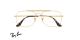 عینک طبی ری بن فریم شبه خلبانی دوپل رنگ طلایی - عکس از زاویه روبرو
