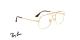 عینک طبی ری بن فریم شبه خلبانی دوپل رنگ طلایی - عکس از زاویه کنار