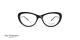 عینک طبی کائوچویی آنا هیکمن - رنگ بدنه مشکی - عکاسی وحدت - زاویه رو به رو